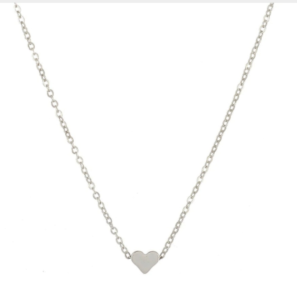 Gold or Silver- Crystal Heart Choker Necklace - Picture 4 of 5